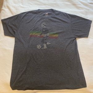 (Zion) Bob Marley soccer t-shirt.